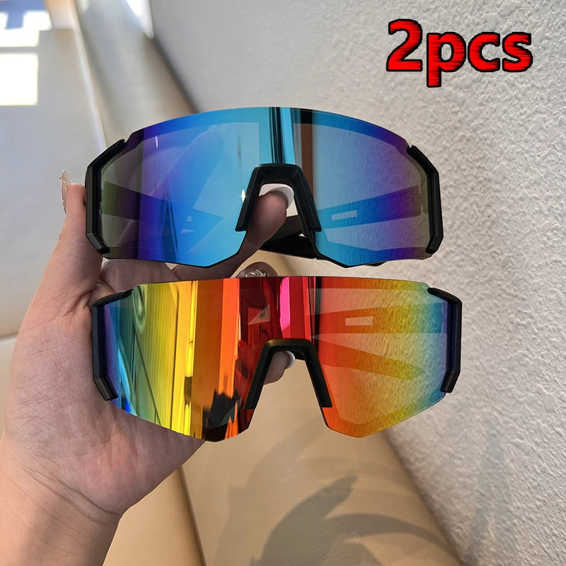 Gafas antiluz para senderismo y ciclismo, 2 uds., UV400, Protector de ojos a prueba de arena, gafas para deportes al aire libre, lentes antiradiación