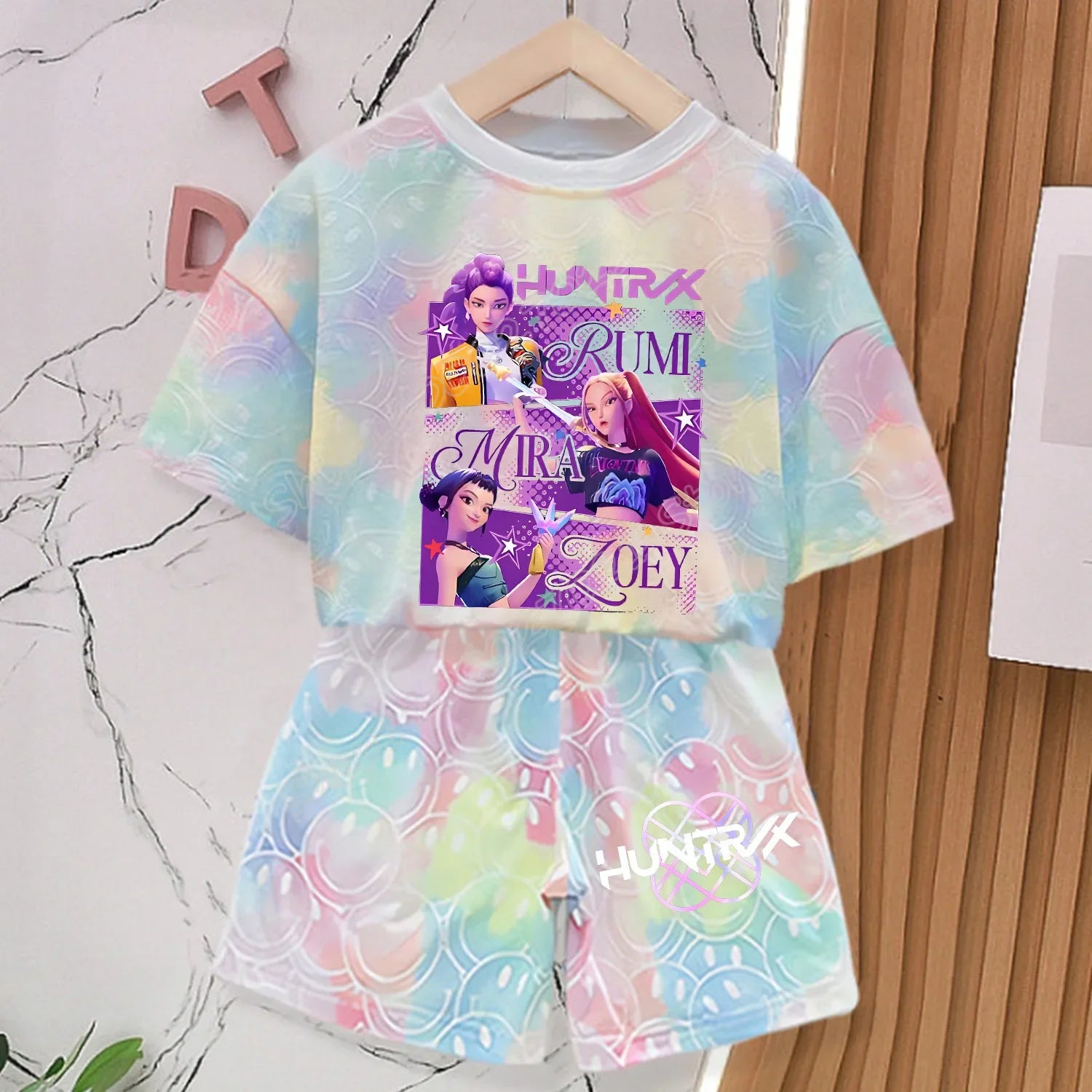 Nuevo Conjunto de Camisetas para Niñas, Ropa de Verano con Diseño Estampado, Moda de Dibujos Animados, Mangas Cortas Cómodas