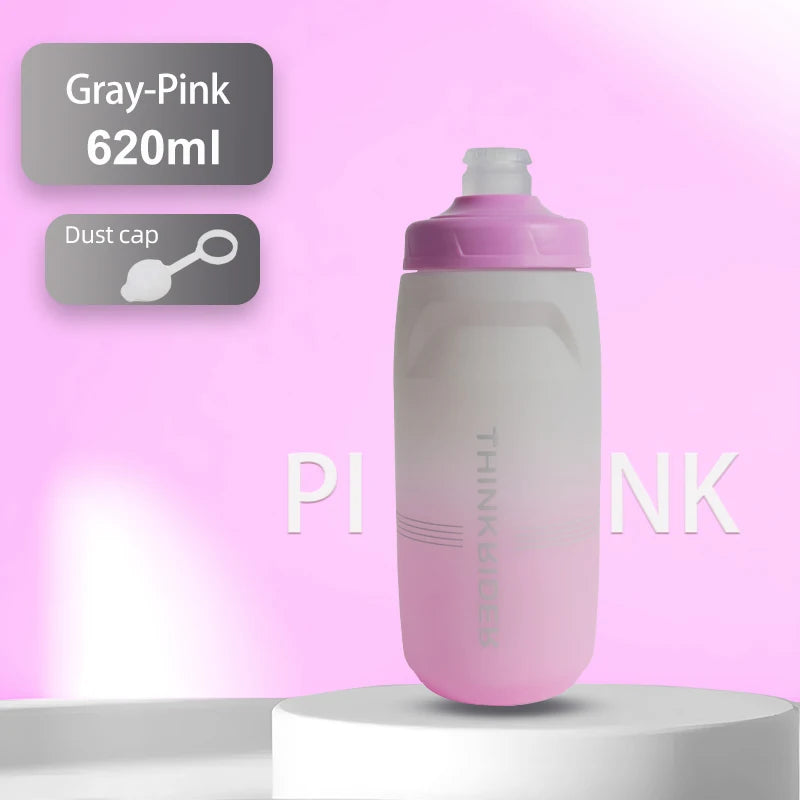ThinkRider-botella de agua para bicicleta de montaña y carretera, botella de plástico portátil de gran capacidad para deportes al aire libre, 620ml/750ml