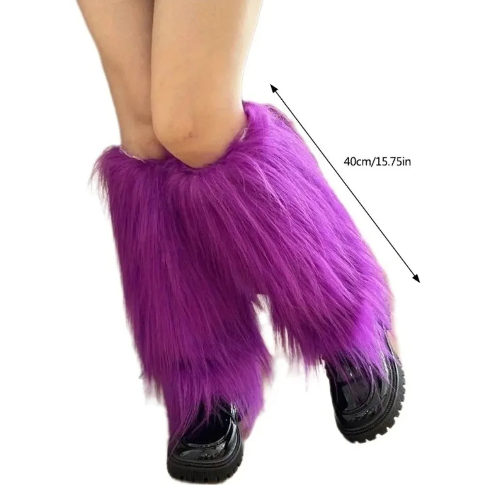 Calentadores de Piernas de Piel Sintética, 40 cm, Estilo Japonés, Lolita, Cubrebotas, Kawaii, Y2K, Calentadores de Rodilla para Otoño/Invierno