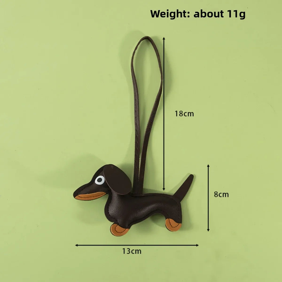Llavero de Dachshund Adorable, Diseño de Cuero, Amuleto de Perro para Bolso o Coche, Regalo Perfecto para Mujeres, Parejas y Amigos, Inspirado en Lucy