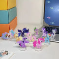10 unids/set Anime princesa Luna Starlight Glimmer dibujos animados caballo acrílico adornos de escritorio decoración de escritorio 4-6CM de alto