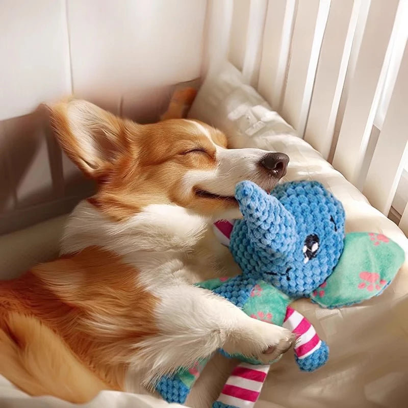 Juguete de peluche para mascotas, animales bonitos, resistente a mordeduras, interactivo, chirriante, juguete para masticar para perros, limpieza de dientes, juguete para masticar, suministros para mascotas
