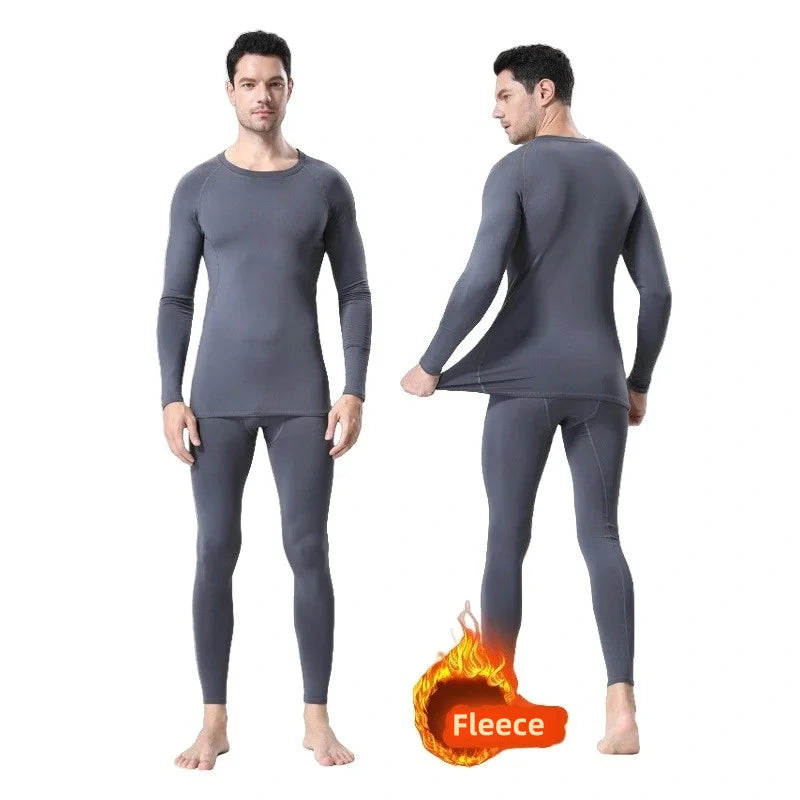 Camisetas interiores para hombre, ropa interior térmica de invierno para hombre, forro polar fino, compresión elástica, Fitness para deportes de invierno, ropa de primera capa