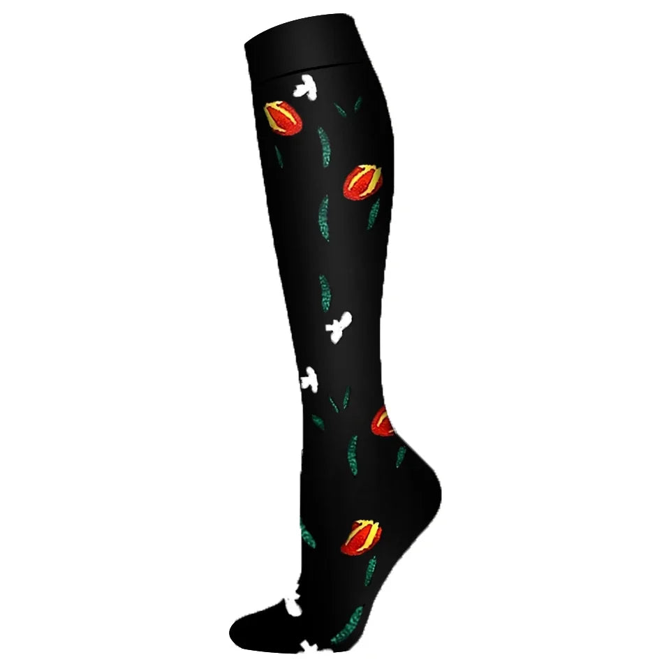 Nuevos calcetines de compresión deportivos para venas varicosas, calcetines médicos de nailon para enfermería, aptos para correr, saltar, antifatiga