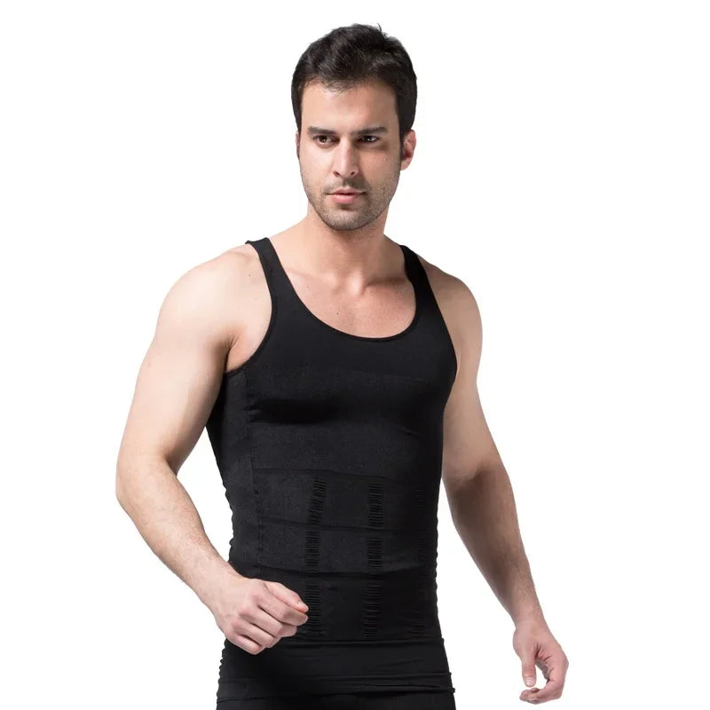 2/1 chaleco adelgazante para hombre, Body adelgazante, corsé de cintura adelgazante, chaleco adelgazante, ropa moldeadora adelgazante con recorte de barriga