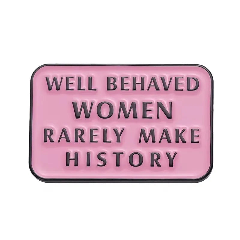 Alfileres esmaltados con frase divertida y humorística, broches con citas positivas geométricas creativas, insignia para solapa, joyería de moda, regalos para amigos