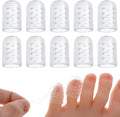 Protectores de dedos de silicona transparentes y transpirables de alta elasticidad, previenen ampollas, callos y durezas, cuidado de los pies antifricción
