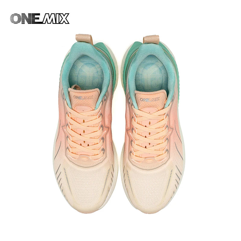 ONEMIX-zapatillas de deporte transpirables para mujer, zapatos deportivos de amortiguación a la moda, color negro, 2024