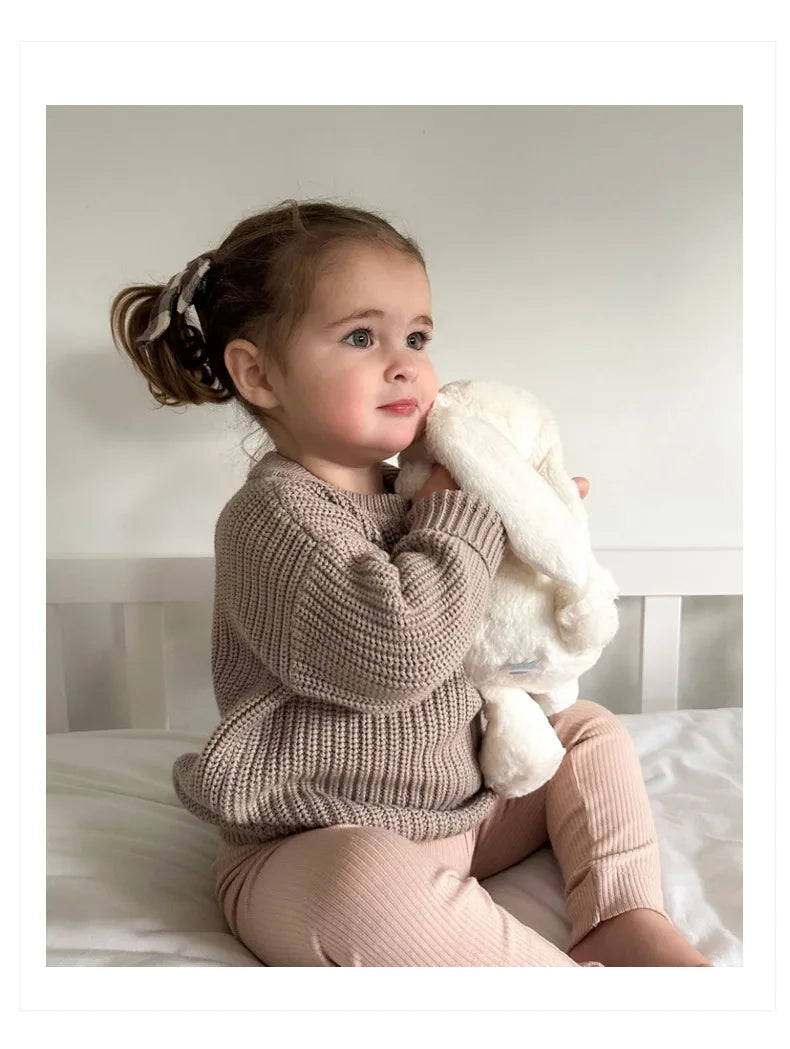 Suéteres de bebé Otoño Invierno niños niñas de manga larga suéter de punto de Color puro bebé niños niñas suéter suéteres ropa