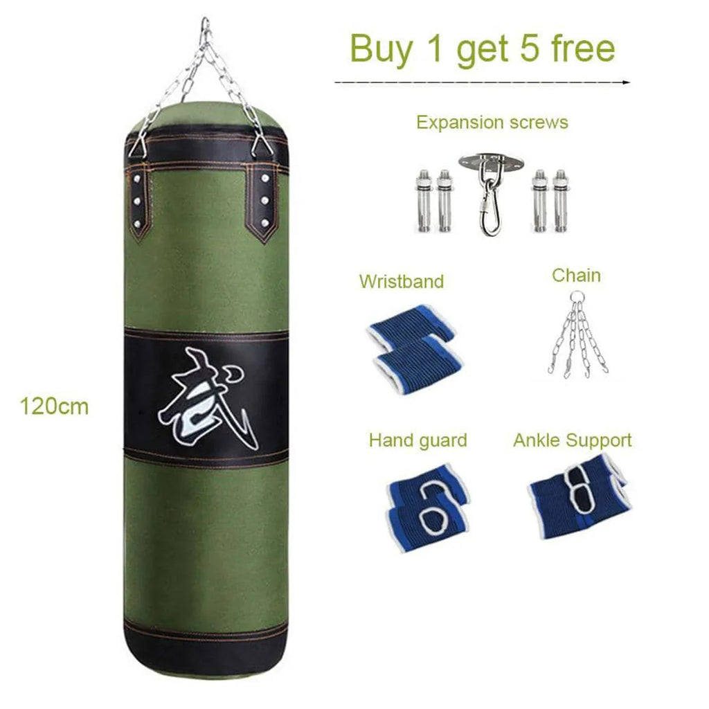 Juego de saco de boxeo pesado con gancho de techo, cadena de acero colgante, bolsa pesada para adultos, Muay Thai, MMA, Taekwondo, entrenamiento de gimnasio en casa