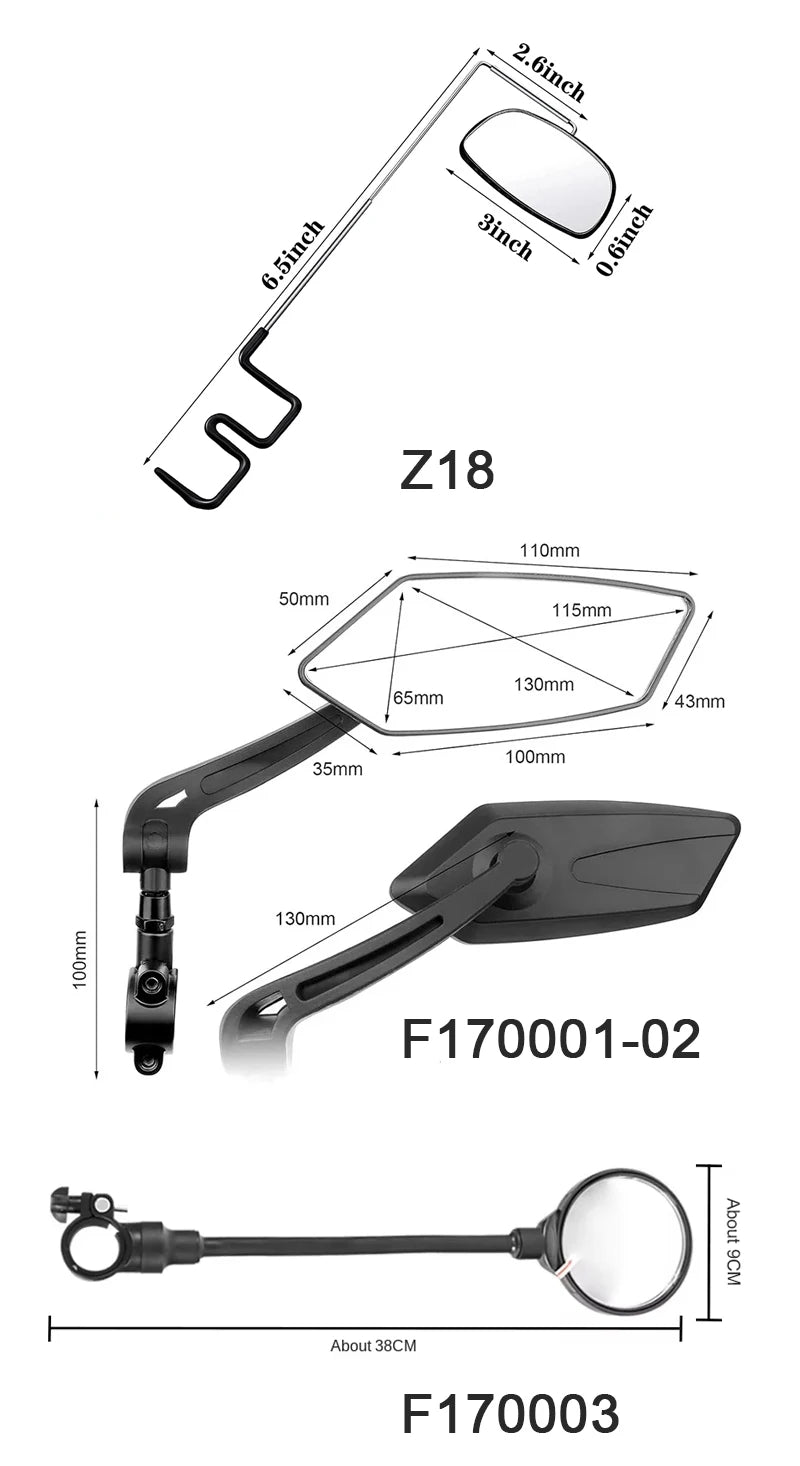 Espejo retrovisor para bicicleta, espejos retrovisores universales giratorios ajustables de 360 grados para manillar de ciclismo, para bicicleta de montaña y carretera, 1/2 Uds.
