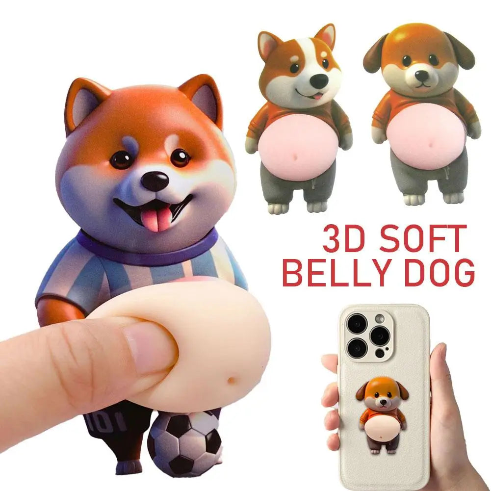 Pegatina 3D de silicona con diseño de Shiba Inu para puerta de coche, protector de parachoques, juguete decorativo y divertido para la carrocería del coche.