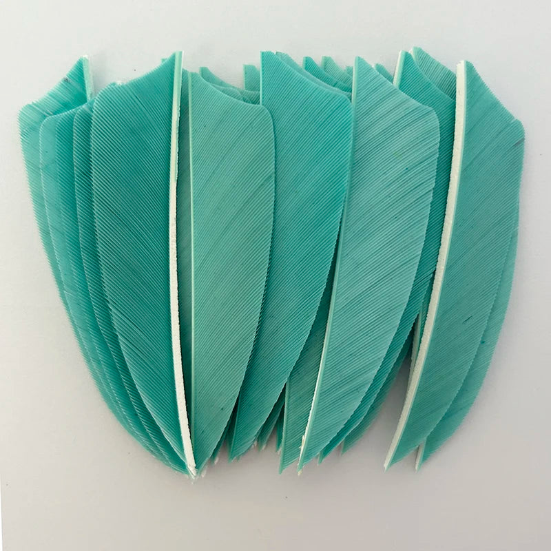 50 Plumas de Pavo de 3 Pulgadas para Flechas, Plumas de Corte Escudo para Arquería, Accesorios para Arco y Flecha