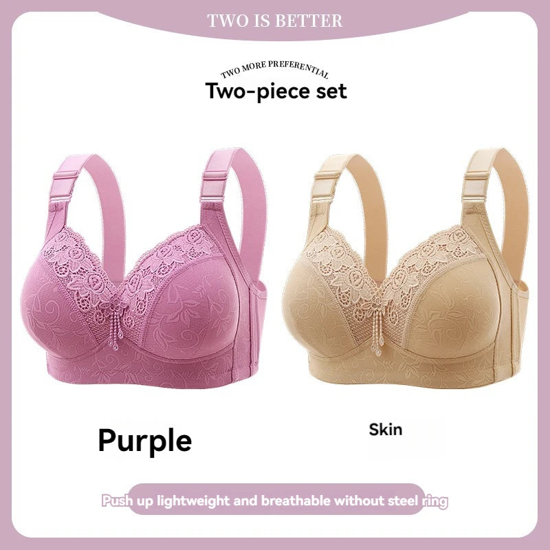 Sujetadores de encaje para mujer, Bralette con perspectiva ultrafina, sujetador con escote en V profundo, lencería Sexy, Tops de talla grande, ropa interior para mamá, sujetador activo