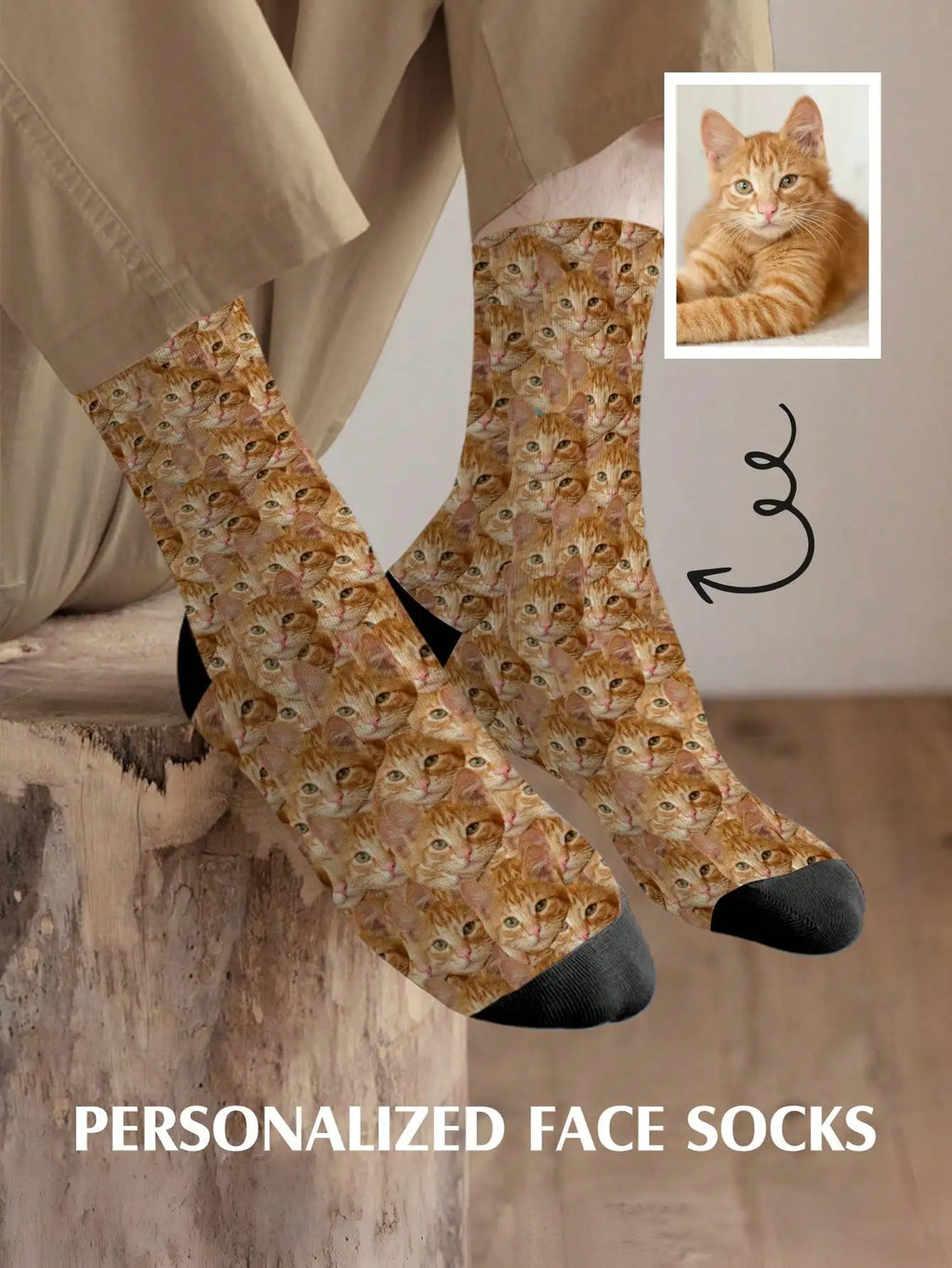Calcetines Personalizados con Foto, Calcetines Divertidos con Imagen Impresa, Dos Tallas Disponibles, Regalo Único