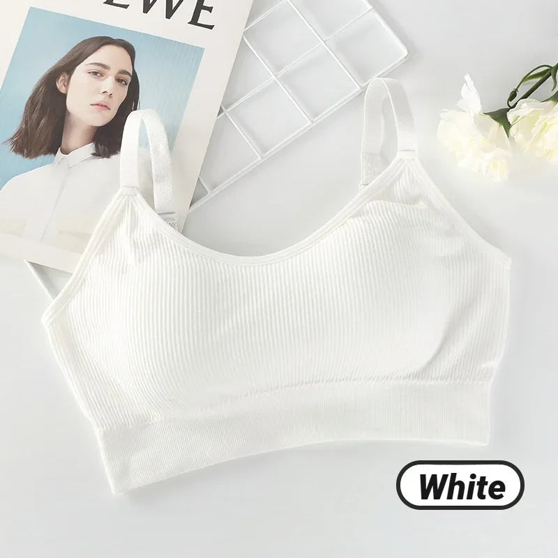 Sujetadores sexis sin costuras para mujer, Bralette transpirable de copa completa, sujetador para dormir sin aros, Top de tubo deportivo de alta calidad