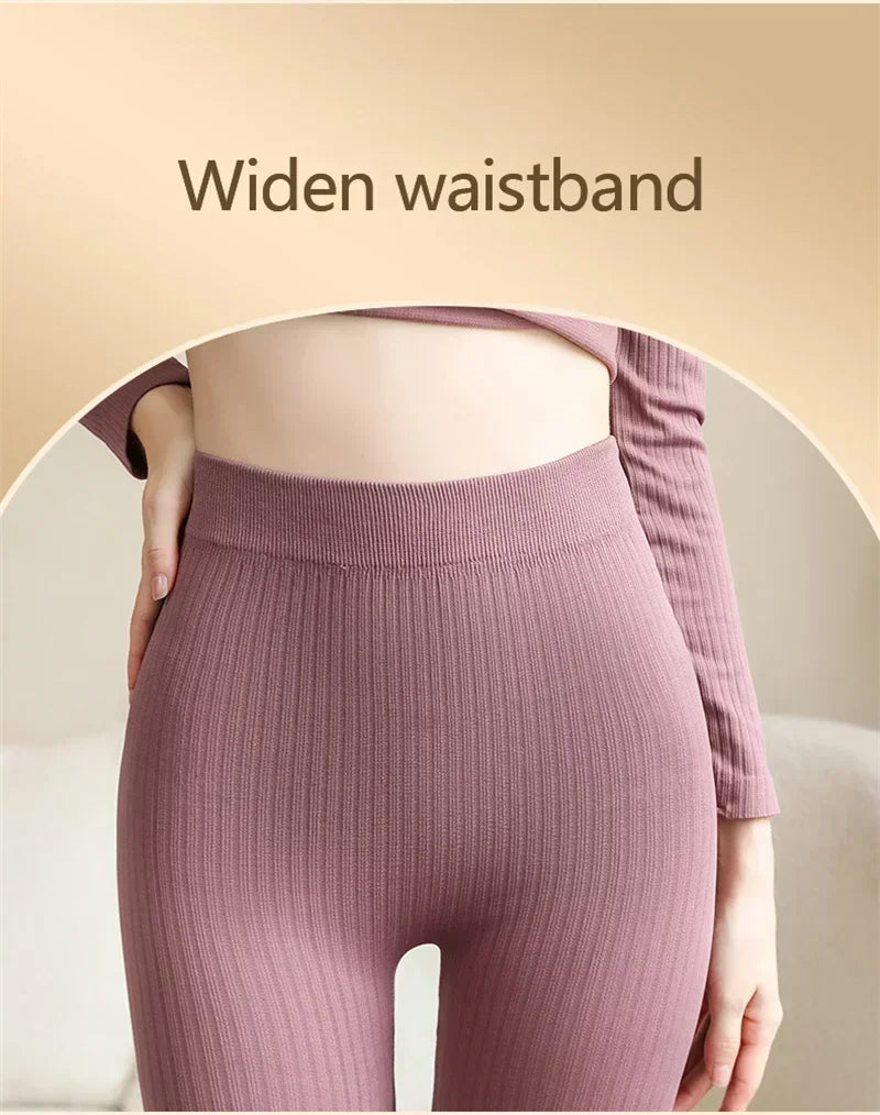 Ropa interior térmica cálida para mujer, ropa íntima Sexy para mujer, Calzoncillos largos con forma de mujer, ropa térmica moldeadora de cuello medio para mujer