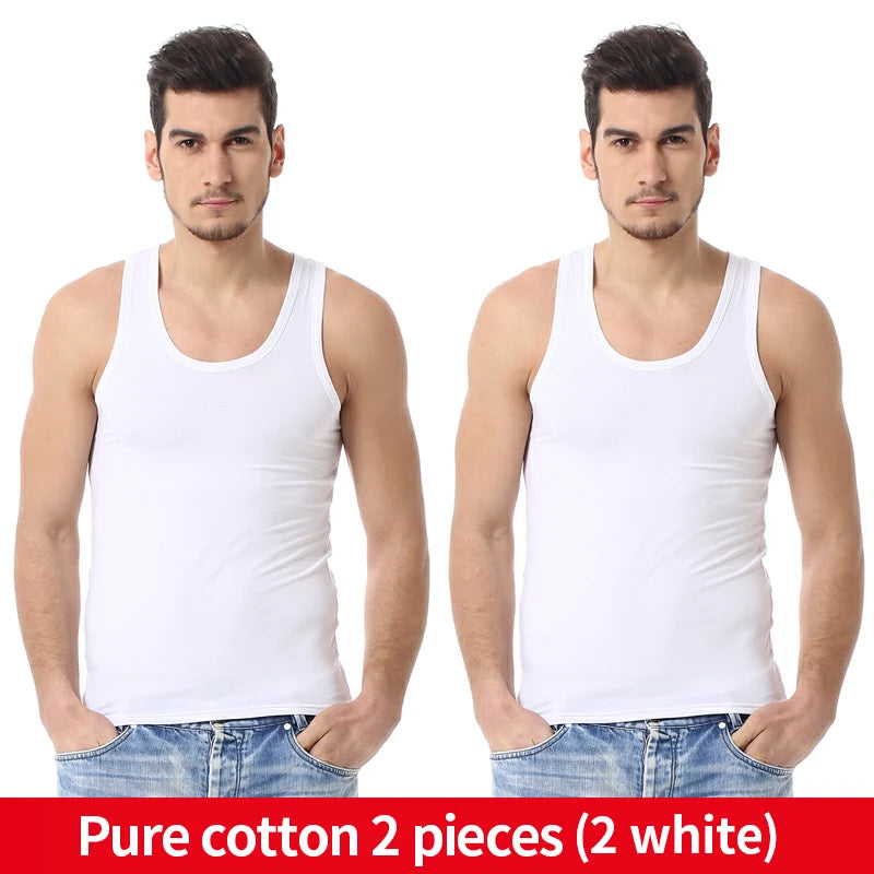 Chaleco fino de algodón para las cuatro estaciones de color sólido para hombre, sudadera informal y cómoda del Joker, chaleco ajustado para ejercicio físico