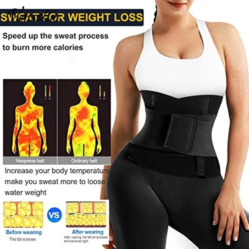 Vensslim mujeres Sauna sudor Abdomen recortador cinturón cintura entrenador adelgazante cuerpo Shaper corsé entrenamiento vientre delgado quemador de grasa fajas