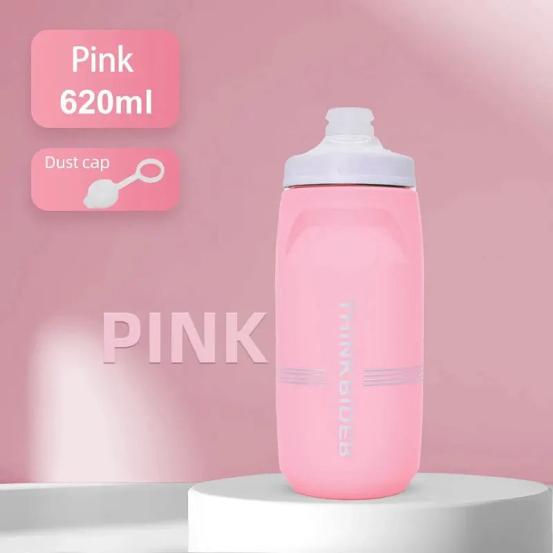 ThinkRider-botella de agua para bicicleta de montaña y carretera, botella de plástico portátil de gran capacidad para deportes al aire libre, 620ml/750ml