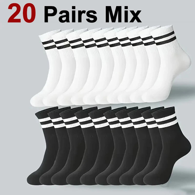 5/10/20 pares de calcetines de cuello redondo de color sólido neutro, calcetines deportivos transpirables y cómodos para primavera y verano, calcetines deportivos para todas las estaciones