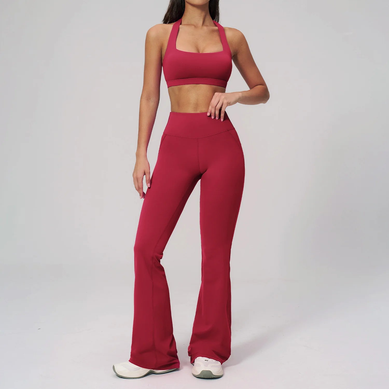 Conjunto de Yoga para Mujer, Ropa Deportiva, Conjunto de Gimnasio y Fitness, 2 Piezas, Leggings para Correr, Sujetador Deportivo Transpirable, Ropa Deportiva Femenina