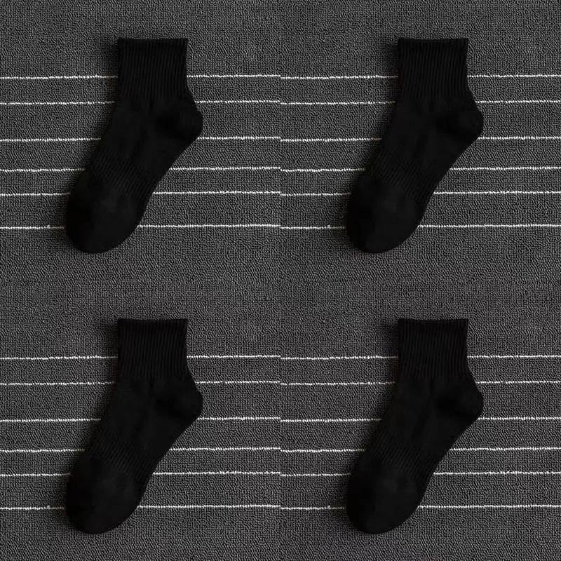 5/10/20 pares de calcetines de cuello redondo de color sólido neutro, calcetines deportivos transpirables y cómodos para primavera y verano, calcetines deportivos para todas las estaciones