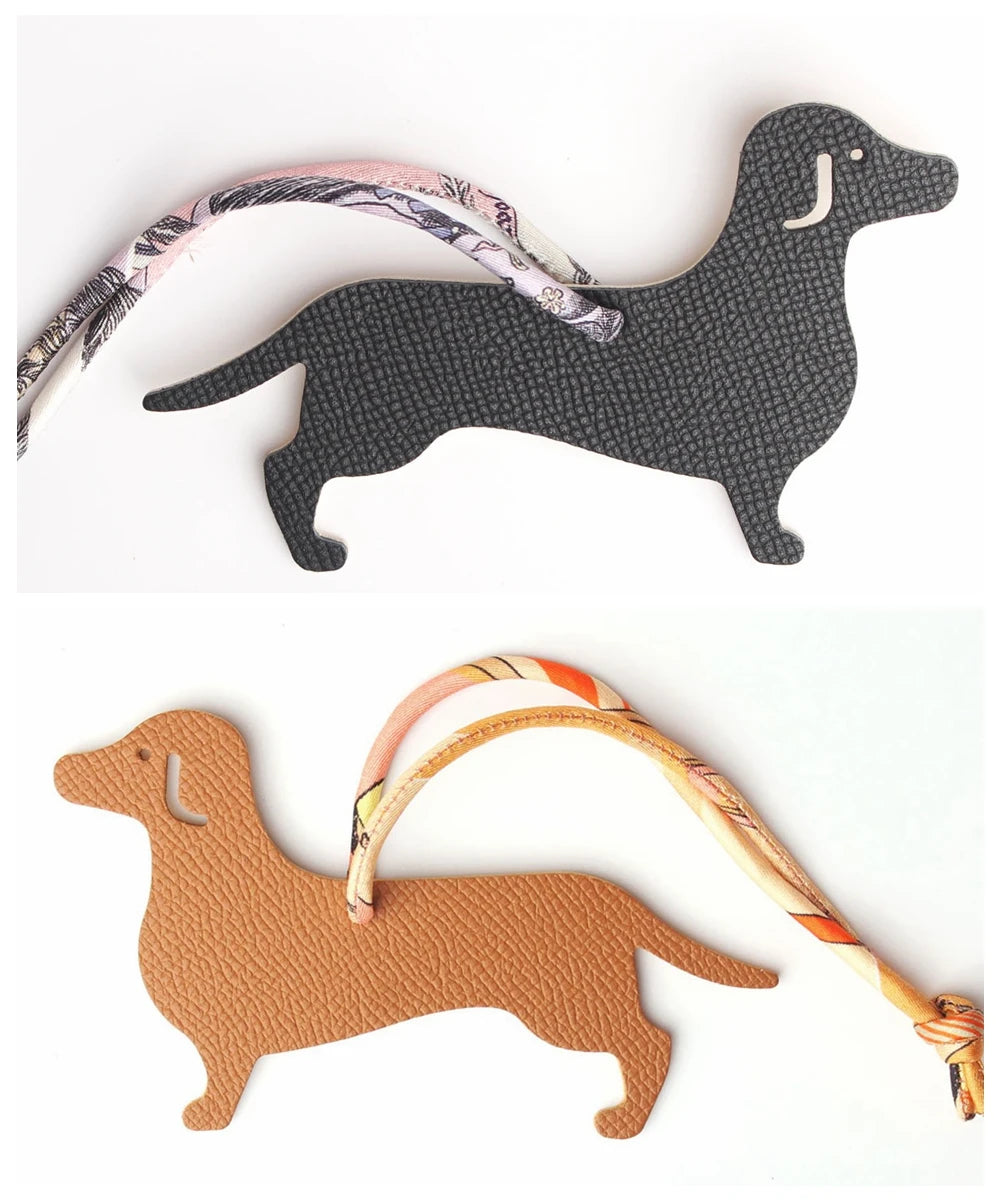 Llavero con doble cara de piel auténtica de grano completo de cocodrilo, gato de la suerte, cachorro, perro, caballo, mochila, colgante, Animal, bolso de mujer