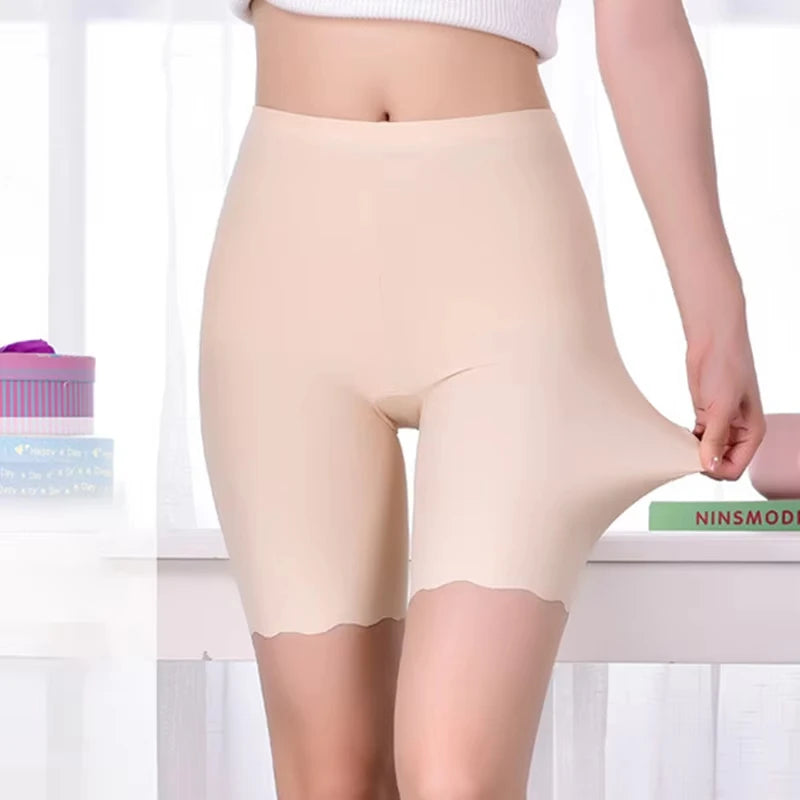 Pantalones cortos de seguridad sin costuras para mujer, Boxers de talla grande para verano, pantalón de protección antirozaduras debajo de la falda, bragas, ropa interior 3XL