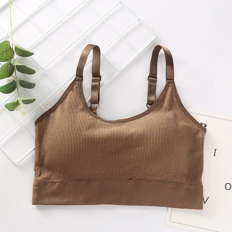 Ropa interior Sexy para mujer, lencería sin anillo de acero, sujetador, Top de tubo envuelto en el pecho, belleza en la espalda, Top de tubo de sección delgada de algodón activo