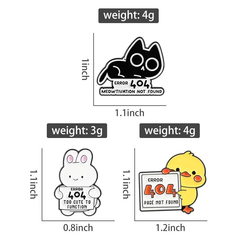Broches de Esmalte de Dibujos Animados de Comedia, Lindos Broches de Anime de Perro, Gato, Pato, Doctor, Oso, para Ropa, Solapa, Joyería, Regalos para Amigos