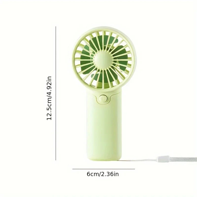 2025 lindo Mini ventilador portátil ventilador de mano ligero práctico tamaño de bolsillo bajo ruido pequeño ventilador eléctrico regalo para estudiantes ventilador al aire libre