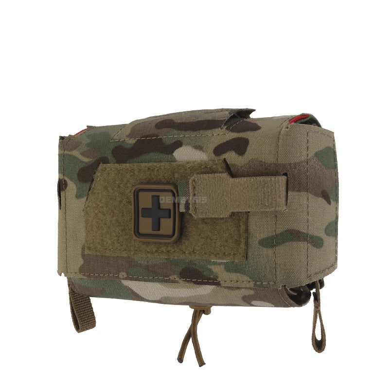 Bolsa táctica de primeros auxilios médicos, bolsas compactas para traumatismos al aire libre, IFAK para caza, chaleco Airsoft, portador de placa