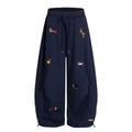 Pantalones de chándal holgados con bordado de perro salchicha, joggers casuales de pierna ancha, estilo streetwear para parejas, divertidos, a la moda y cómodos.