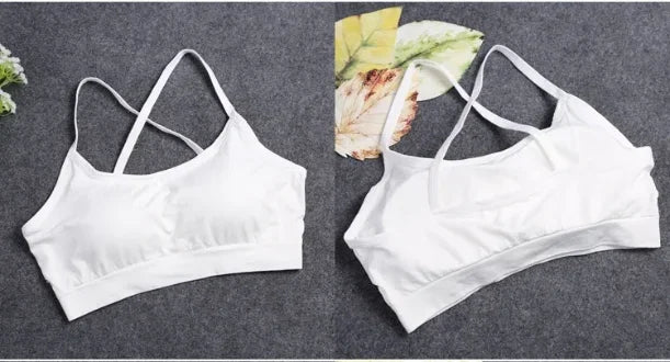 Ropa Interior Deportiva para Mujer, Top Corto sin Costuras para Yoga y Fitness, con Tirantes Anchos con Letras, Cómodo para Entrenamiento, sin Varillas