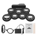 Rollo de mano de silicona plegable, tambor electrónico USB, Kit de almohadilla de práctica portátil con baquetas, Pedal de sostenido, novedad de 2022