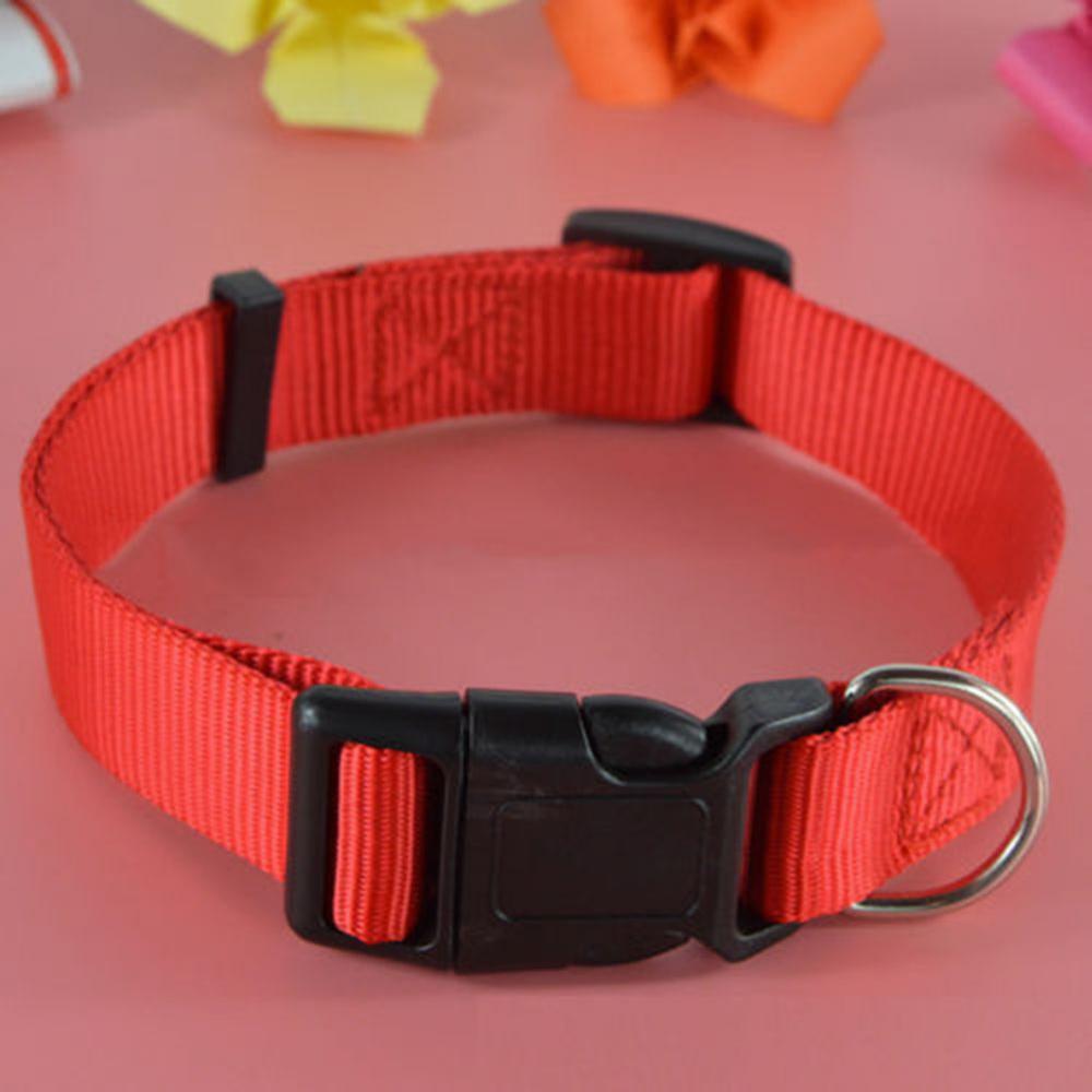 Collar ajustable de nailon de seguridad para perros, cachorros, gatos y mascotas, hebilla de liberación rápida separable, suministros para perros