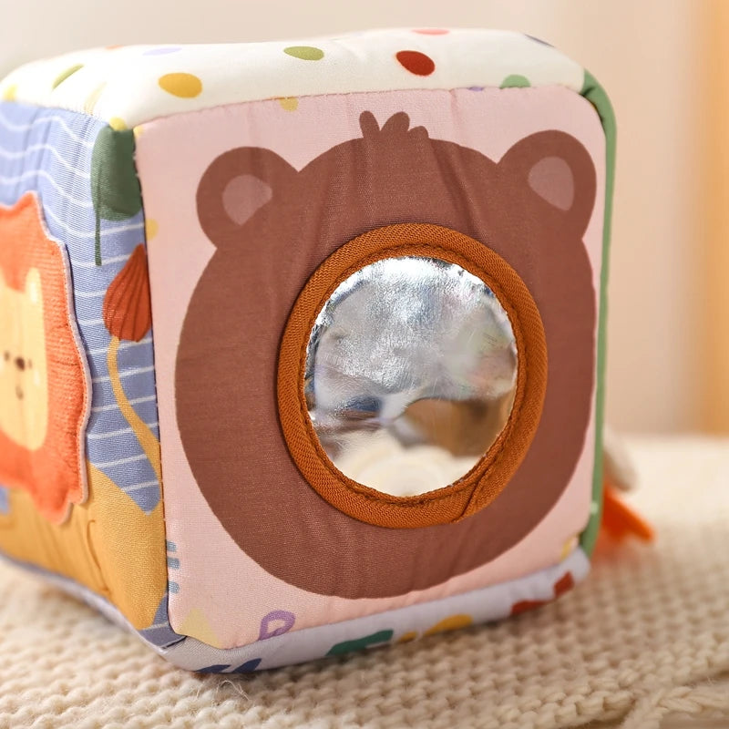 Juguete Montessori para bebé, caja de pañuelos mágicos de algodón, juego de mesa ocupado para ejercicio de los dedos, juguete educativo, juego de sonajero suave, libro de tela, regalo