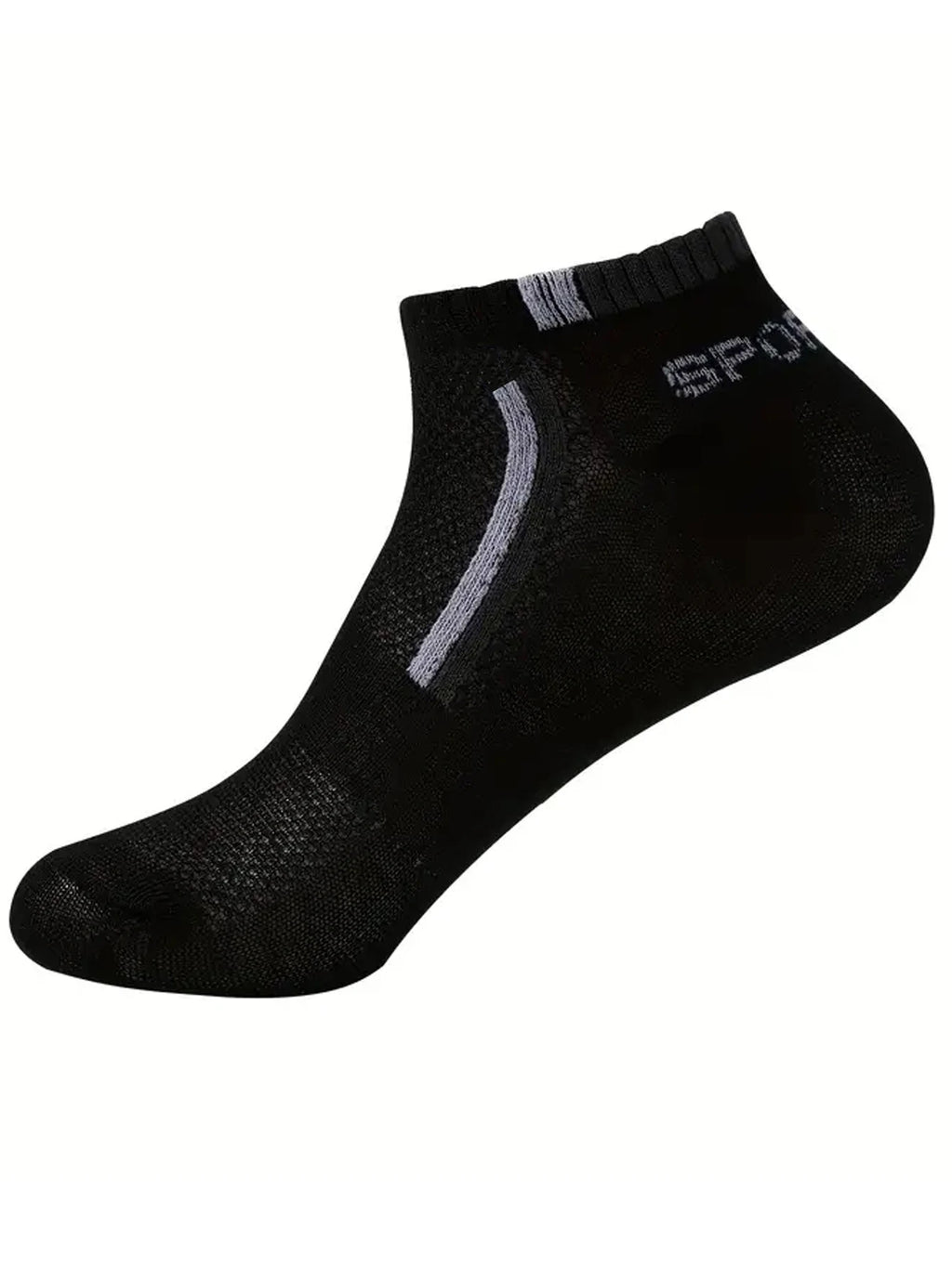 Calcetines náuticos antideslizantes para hombre, 5 pares de calcetines tobilleros con estampado de bloques para negocios y deportes, transpirables, resistentes al sudor, antiolor, cómodos