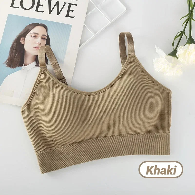 Sujetadores sexis sin costuras para mujer, Bralette transpirable de copa completa, sujetador para dormir sin aros, Top de tubo deportivo de alta calidad