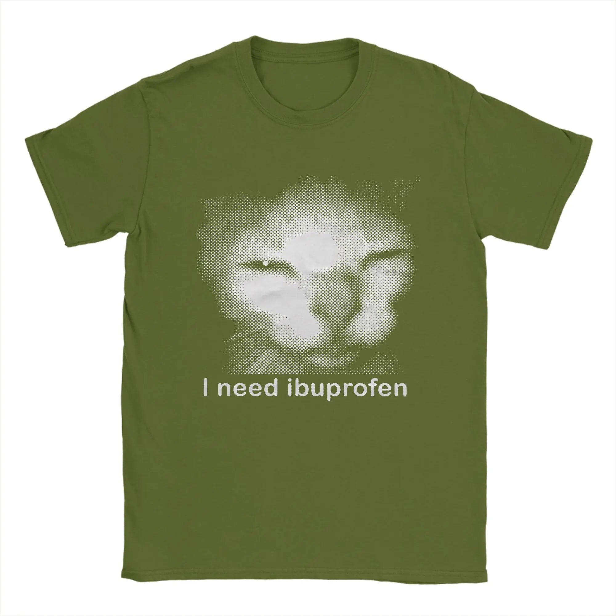 Camiseta con estampado Vintage de gato I Need Ibuprofen, camiseta Retro Y2K de manga corta, camisetas de algodón con cuello redondo de verano 4XL 5XL 6XL