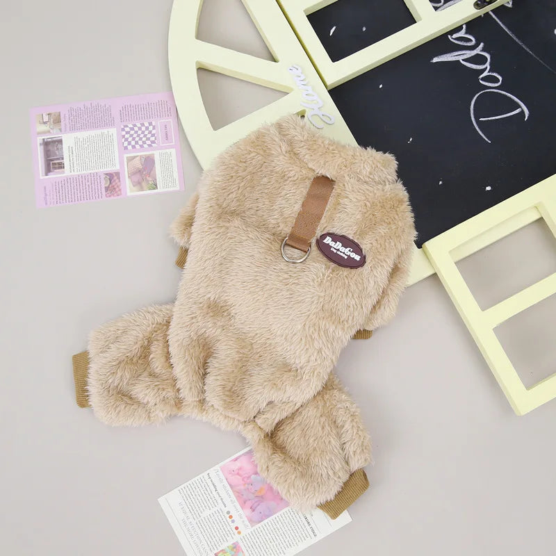 Mono térmico de lana para perros, pijamas cálidos para cachorros y gatitos, ropa de dormir para Chihuahua, caniche, mascotas pequeñas, ropa suave y cómoda para mascotas