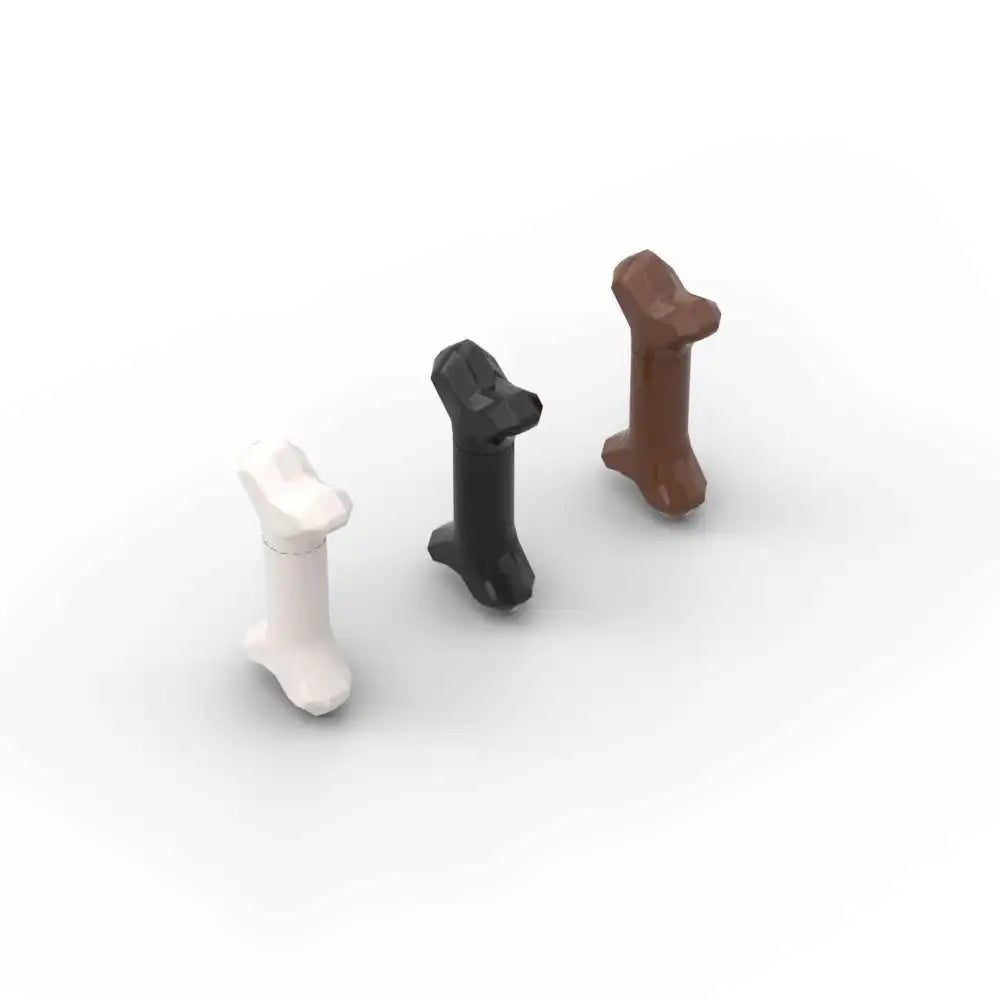 MOC-bloques de construcción de huesos blancos para niños, juguete de ladrillos para armar de perro corto, con diseño de tumba antigua, ideal para regalo de cumpleaños, código 93160, compatible con 10 piezas