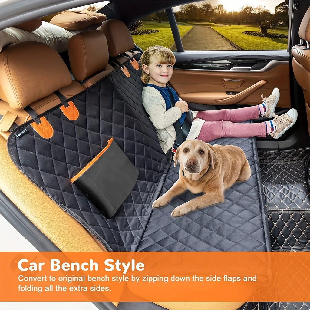 Funda para asiento de coche para perros, funda para asiento de mascotas, hamaca 600D, resistente, a los arañazos, antideslizante, duradera, suave, para asiento trasero de coches