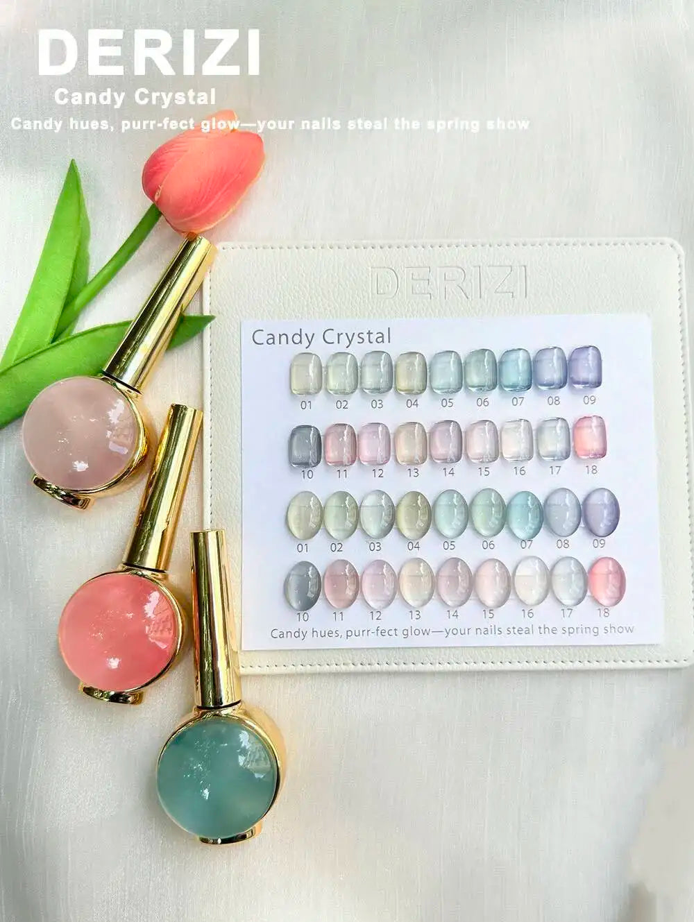 Juego de esmaltes de uñas en Gel de ojo de gato de cristal Sakura rosa, barniz de Gel LED UV magnético brillante semipermanente con tarjeta de Color