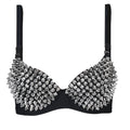 Nueva lencería Sexy, ropa interior, sujetadores para mujer, sujetador Steampunk con tachuelas, Top, sujetador inalámbrico, Tops de moda para fiesta y Club, ropa interior femenina