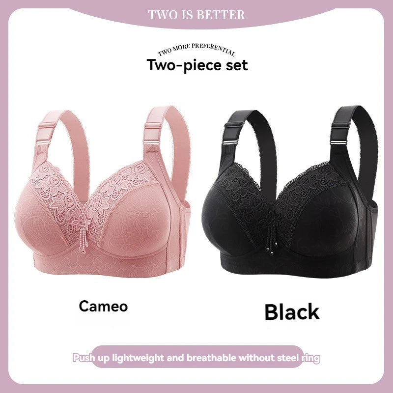Sujetadores de encaje para mujer, Bralette con perspectiva ultrafina, sujetador con escote en V profundo, lencería Sexy, Tops de talla grande, ropa interior para mamá, sujetador activo
