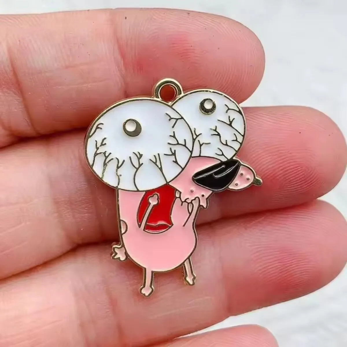 10 Uds. De dijes de perro divertidos de dibujos animados para hacer joyas, colgante esmaltado, aleación de Zinc, chapado en oro, accesorios Diy