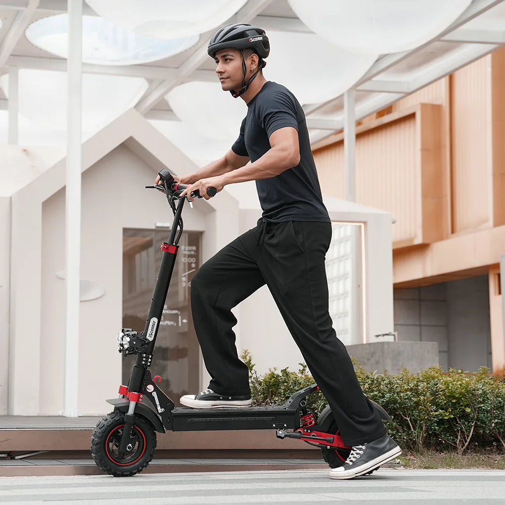 Patinete eléctrico iScooter iX5s de 15 Ah y 1000 W, potente, antideslizante, todoterreno, con neumático, autonomía de 65 km y 45 km/h.